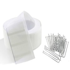 Pleat Tape for Curtain Heading Vintage Style Small Size with 10 Pcs Stainless...