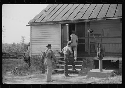 Stem North Carolina 1939 Corn Shucking Men Washing Up at Fred Wilkins Farm