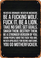 Gym Motivation Motivational Words Wall Art Tin Metal Signs Home D cor 8x12 Retro