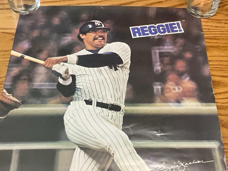 VINTAGE 1978 ORIGINAL  REGGIE JACKSON YANKEES PROMO CANDY BAR POSTER - Image 3 of 4