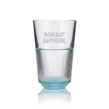 2 x Bombay Sapphire Highball Gin Glass Tumbler - Brand New Blue Tint Gift Boxed