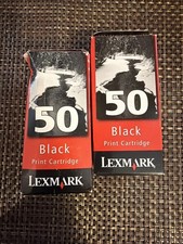 2 Genuine LEXMARK 50 Black Ink Cartridge. P700 P3100 Series New. Free Shipping