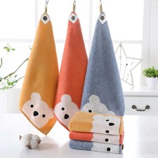 Children Towels Baby Face Towel Cute Cartoon Bear Pattern Soft Cotton Hang Towel