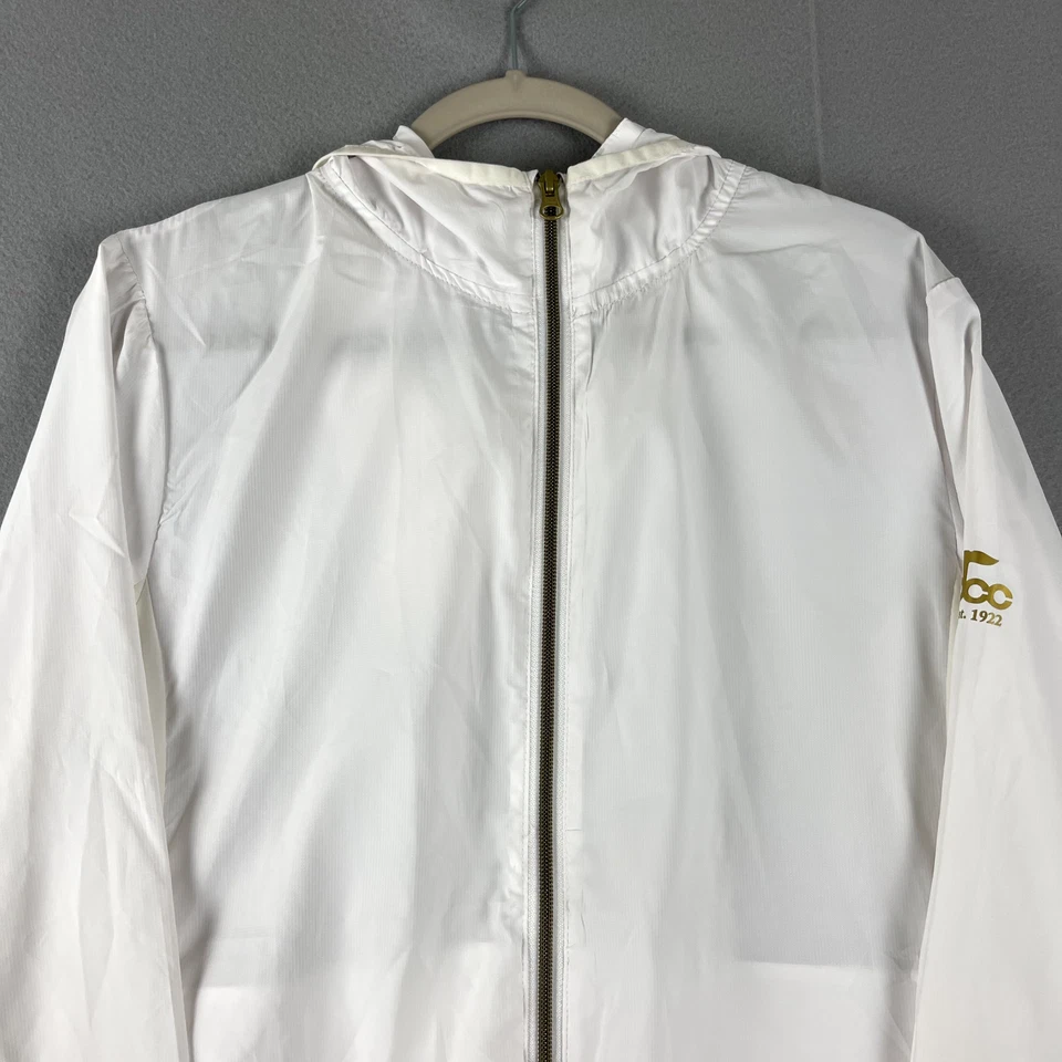 Chaqueta cortavientos Sunice Blair para mujer XL blanca con capucha cremallera completa repelente al agua al aire libre Foto 2 de 4
