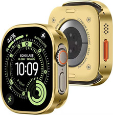 Metal Case for Apple Watch Ultra 3/2/1 49Mm, Aluminum Ultra-Thin Rugged Bumpe...