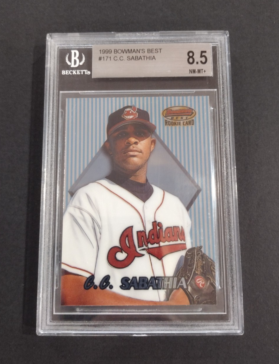 1999 BOWMAN'S BEST C.C. SABATHIA ROOKIE (RC)  #171  BGS 8.5!