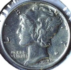 1943 S MERCURY DIME - 90% SILVER - 17.9 mm - 2.50 g - NICE GRADE - DM 019