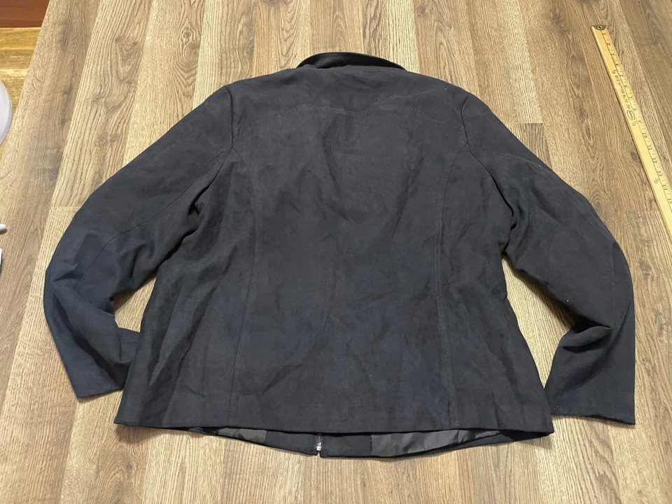 Studio Works 女式 16 码小号黑色全拉链西装外套 — 第 2/4 张图片