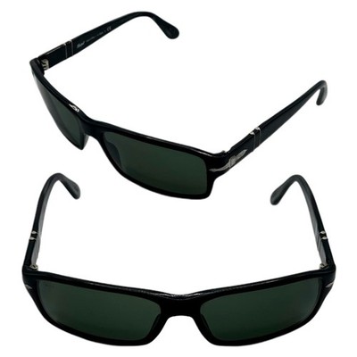 Persol Vintage Sonnenbrille - Schwarz / Grün - Größe 60/16 - Made in Italy