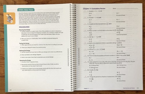 BJU Press Fundamentals of Math Third Edition Activities and Answer Key - Picture 21 of 21