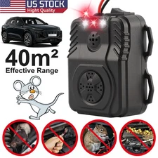 Wire 12V Ultrasonic Mouse Repeller Car Vehicle Rat Rodent Pest Animal Deterrent~