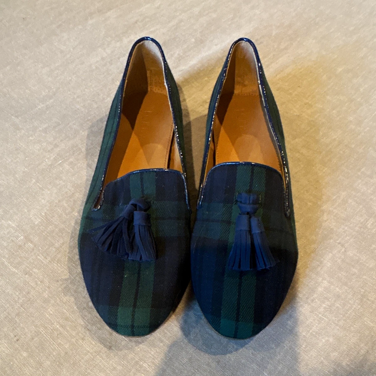 J. Crew Dark Gray Felt Slip-On Loafers with Multicolored Jewel Accents. Size 6.5 J.CREW M Loafer Flats for Women for sale | eBay main image 4