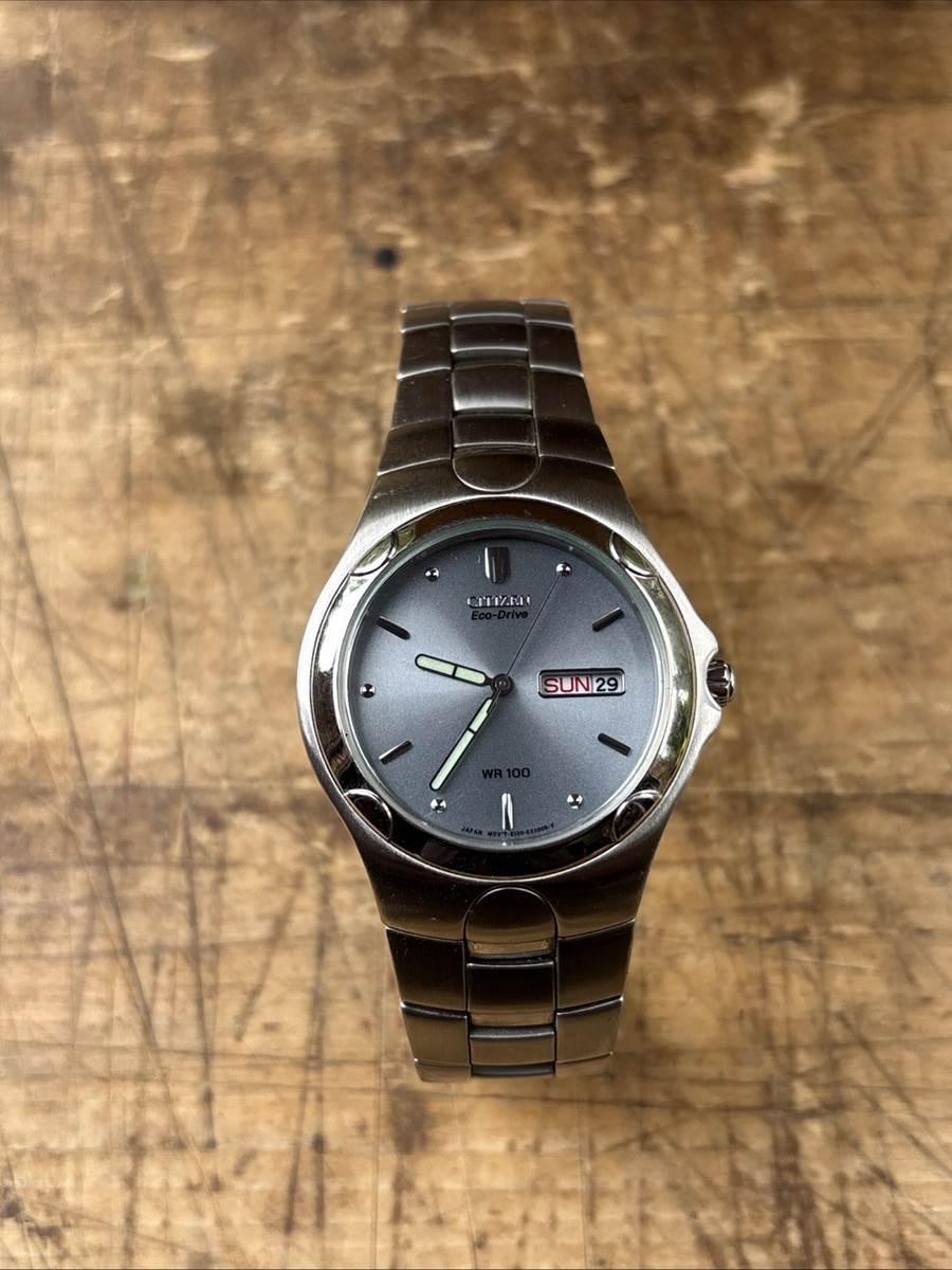 Citizen Men's Eco Drive gray Dial Stainless Steel Watch solar