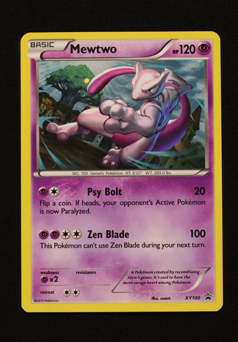Mewtwo XY100 XY Black Star Promo Pokemon Card - LP