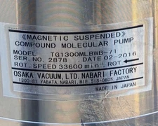 Osaka TG1300MLBWB-71 Magnetic -Suspended Compound Molecular Pump -1300 L/s Clean