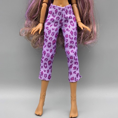 Monster High G3 Clawdeen Wolf Iclawnic Werewolf Purple Animal Print Cropped Pant