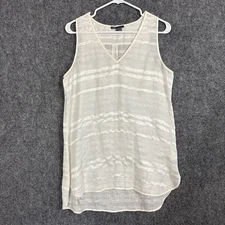 VINCE Top Blouse  Womens Size M Cream Silky Designer Sheer