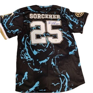 Adam McArthur Signed Texas Rangers Jujutsu Kaisen Yuji Itadori Jersey JSA