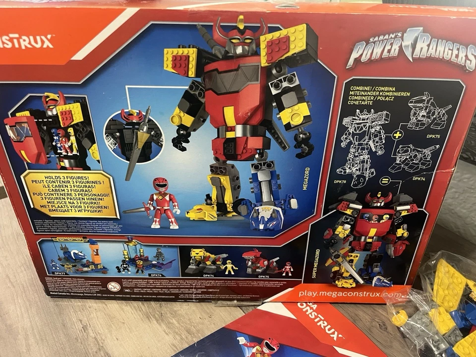 Mega Construx Power Rangers Mighty Morphin Megazord DPK78 New One Bag Opened - Image 3 of 4
