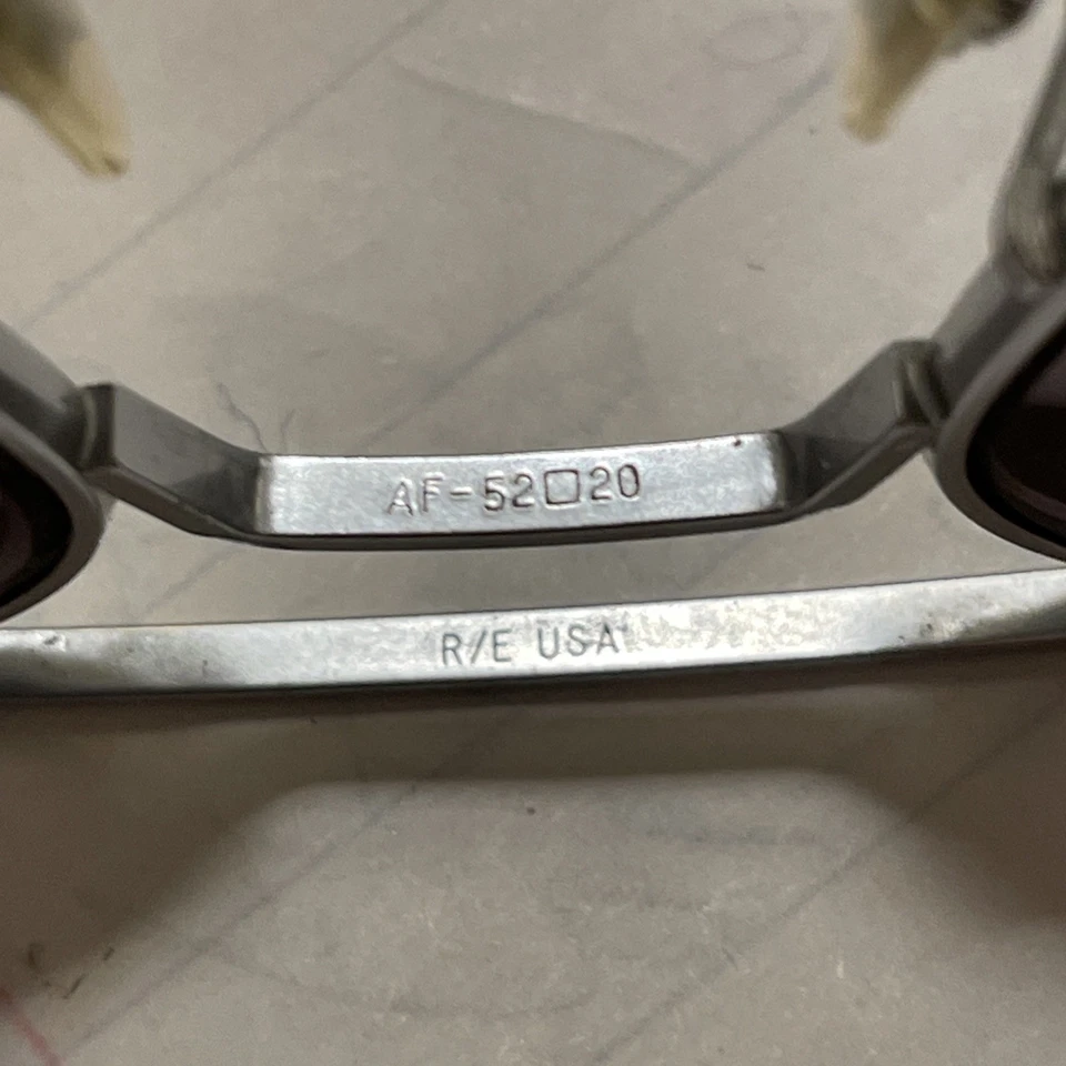 "Gafas de sol de aviador de colección So American Optical 5 1/2"" tinte ahumado lentes rayadas EE. UU." Foto 4 de 4