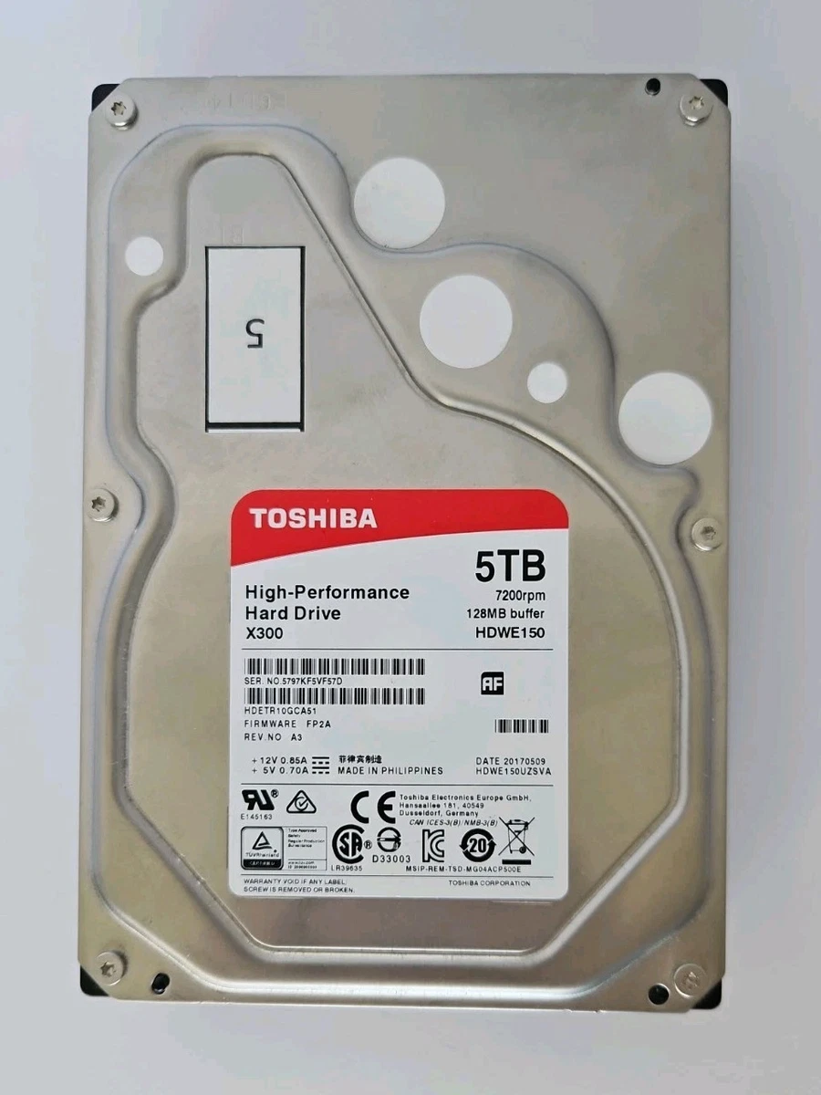 Toshiba Internal Hard Disk Drives 5 TB Storage Capacity for sale