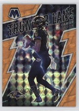 2022 Panini Mosaic Thunder Lane Fluorescent Orange Prizm 6/25 Lamar Jackson 07i7