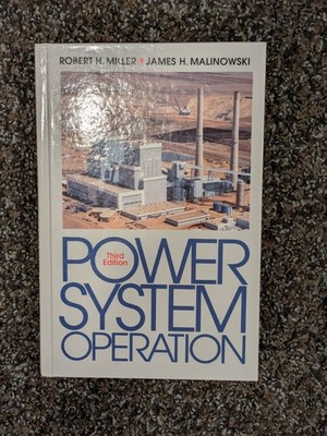 1994 Power System Operation - Hardcover By Miller & Malinowski 3rd Edition  - VG