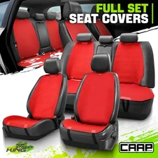 CAAP Driven Protex Series Full Set Seat Covers Protector for Car Truck SUV Red