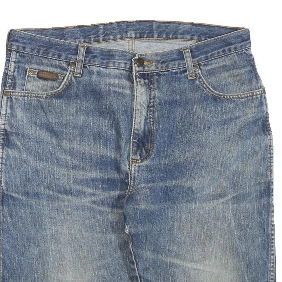 WRANGLER Femmes Denim Bleu Classique Short L W36 Coton Mélange Décontracté - Photo 2/4