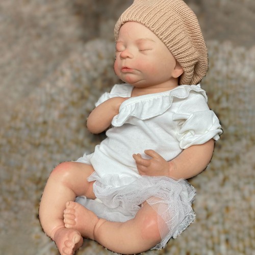18 inch Full Body Silicone Baby Dolls Girl Lifelike Reborn Doll Soft Sleeping... - Picture 4 of 7