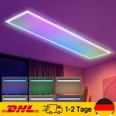 LED RGB Deckenlampe Dimmbar mit Fernbedienung 24W 100x25CM Deckenlampe Panel