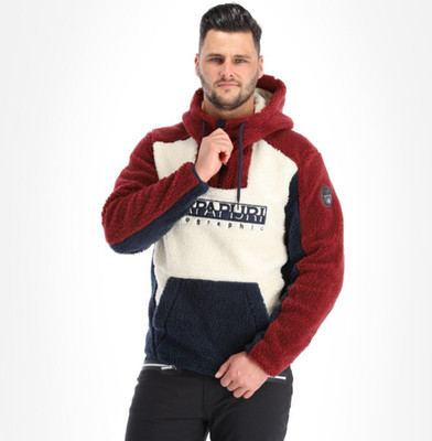 Napapijri Teide 3 Sherpa Flecee Jacket Hodie- Navy  CB 6M3 Original NP0A4EMJ6M31