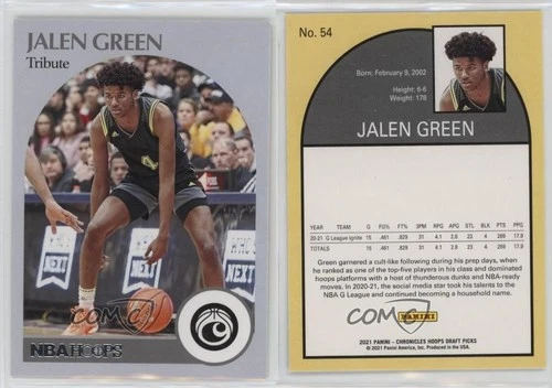 2021-22 Panini Chronicles Draft Picks Hoops Retro Jalen Green #54 Rookie RC