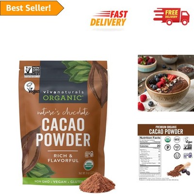 Versatile Organic Cacao Powder, 8oz - Perfect for Smoothies, Baked Goods & More!