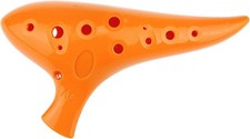 12-Hole Plastic Ocarina, Alto C, A4-F6 Range ORANGE 