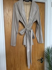 I Saw It First Beige Faux Leather Size 12 Jacket