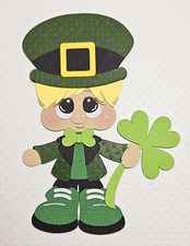 St. Patricks Guy Blonde Hair. Scrapbook, Card Making Paper Piecing