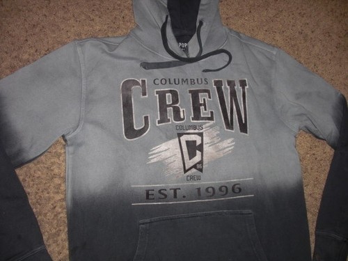COLUMBUS CREW gray black Soccer Hoodie Sweatshirt men's Small - Picture 2 of 5