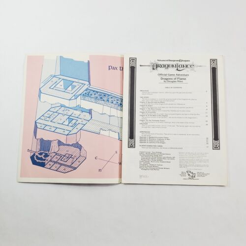 Advanced D&D Dragonlance DL2 Dragons of Flame 1984 TSR 9132 - Foto 2 di 11