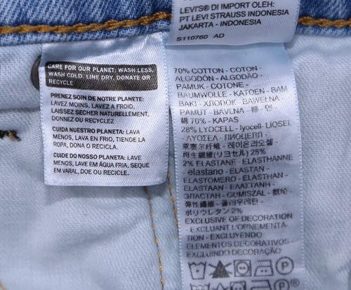 Pantalones de mezclilla para hombre Levi's 511 2021 ajustados desgastados elásticos lavado claro talla 32x32 - Imagen 5 de 10