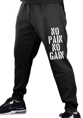 Pantalon De Jogging Training Homme 'Know Pain Know Gain' – Taille S à 2XL – Noir – Neuf Sans étiquette