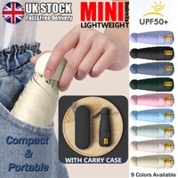 Mini Pocket Compact Fold Umbrella Rain Windproof Sun Anti UV Travel 5 Folding UK