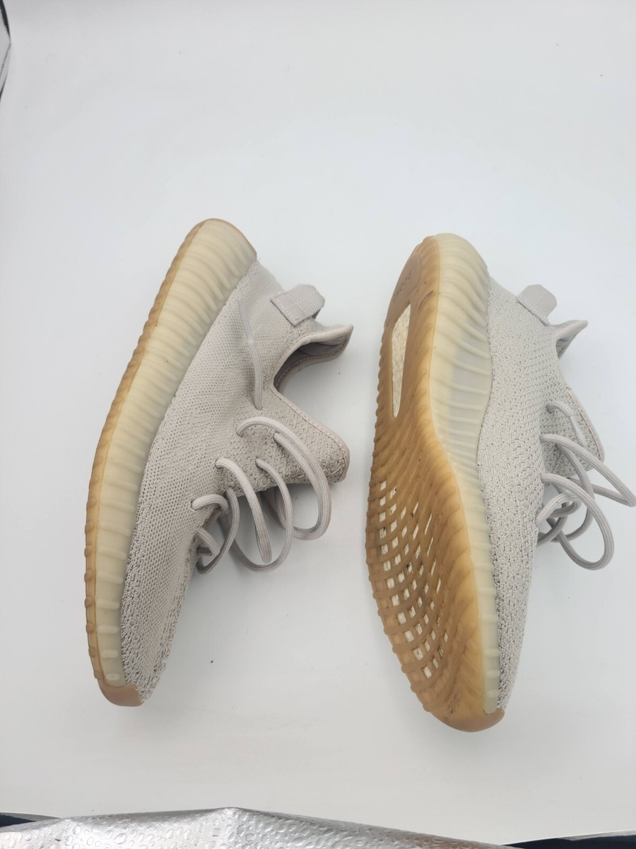 Yeezy x Adidas Grey Knit Fabric Boost 350 V2 Sesame Sneakers Size 10 | eBay