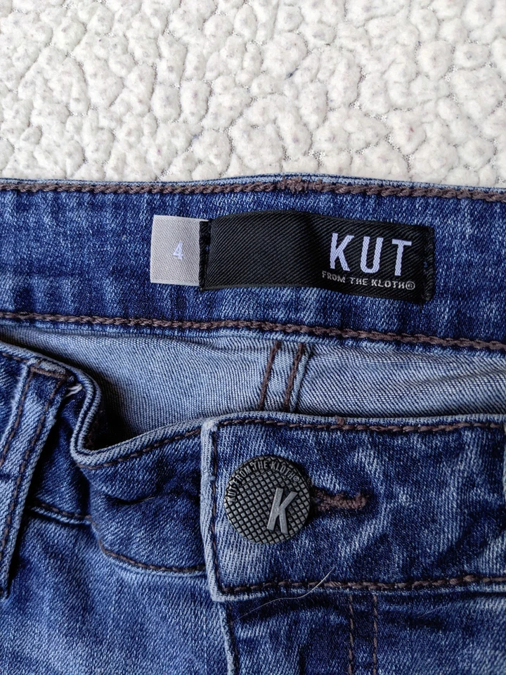 Kut From The Kloth Connie High Rise Ankle Skinny Women 4 Blue Jean Destroy - Image 4 of 4