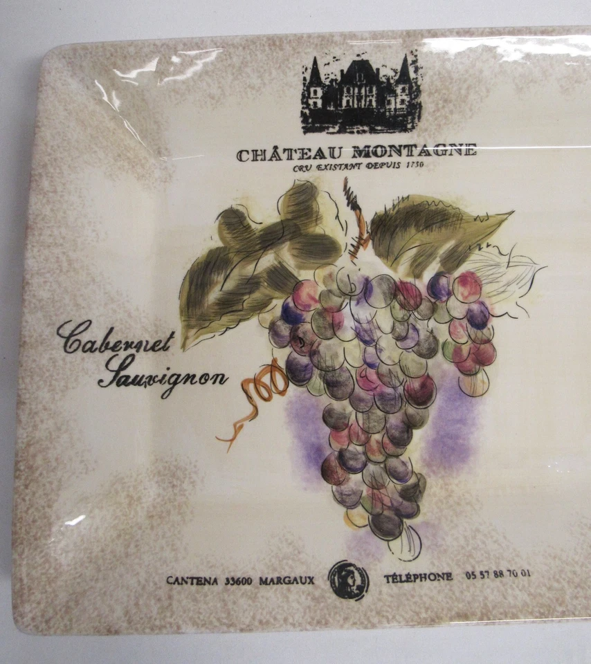 222 Fifth Wine Serving Platter "Vintners Journal" Lauren Hamilton 18 1/2" W - Image 2 of 4