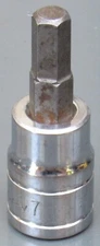 POWERBUILT TOOLS, 3/8" DRIVE CHROME HEX BIT SOCKET, 7MM