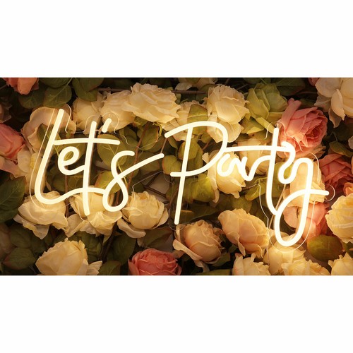 CALCA LED Neon Sign Let´s Party Integrative Sign Size - 23 X 10inches ...