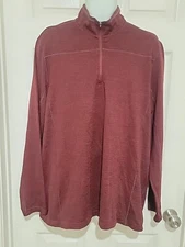 Swiss Tech Quarter Zip Lightweight Maroon Sweater Pullover Size XLarge