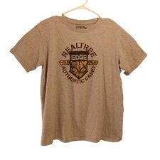 REALTREE edge  t-shirt mens L large gray graphic print camo short sleeve crew