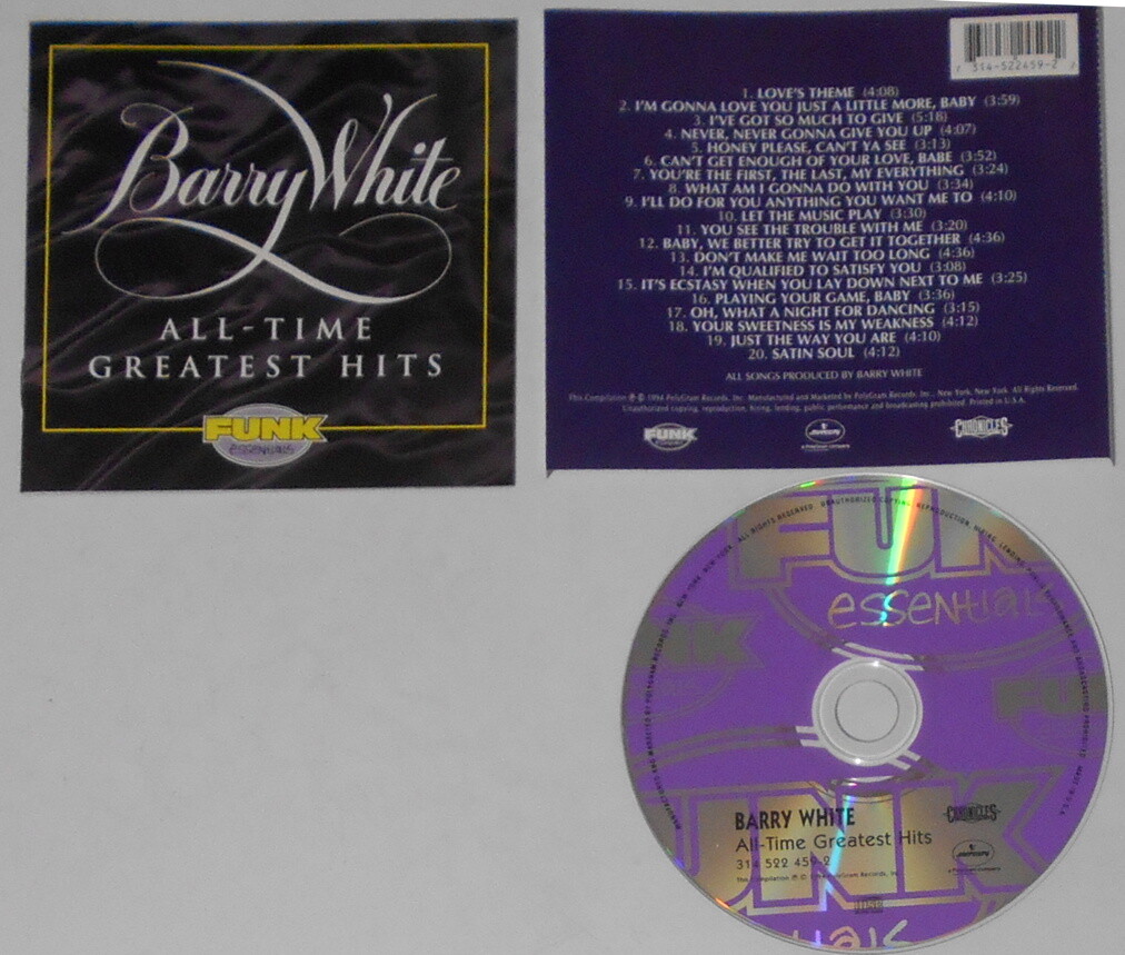 Barry White - All-Time Greatest Hits - U.S. cd | eBay